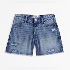 Abercrombie Kids Blue Distressed Jean Shorts